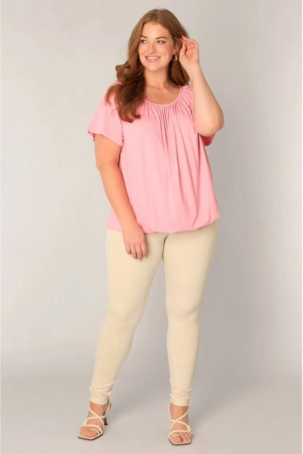 Base Level Curvy jersey top lichtroze - Foto 2