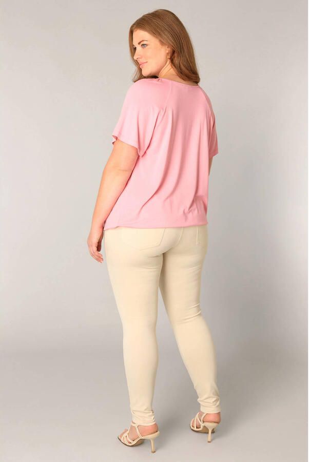 Base Level Curvy jersey top lichtroze - Foto 3