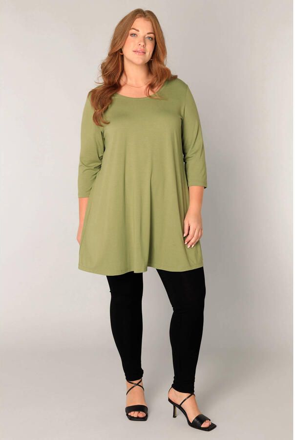 Base Level Curvy jersey tuniek groen