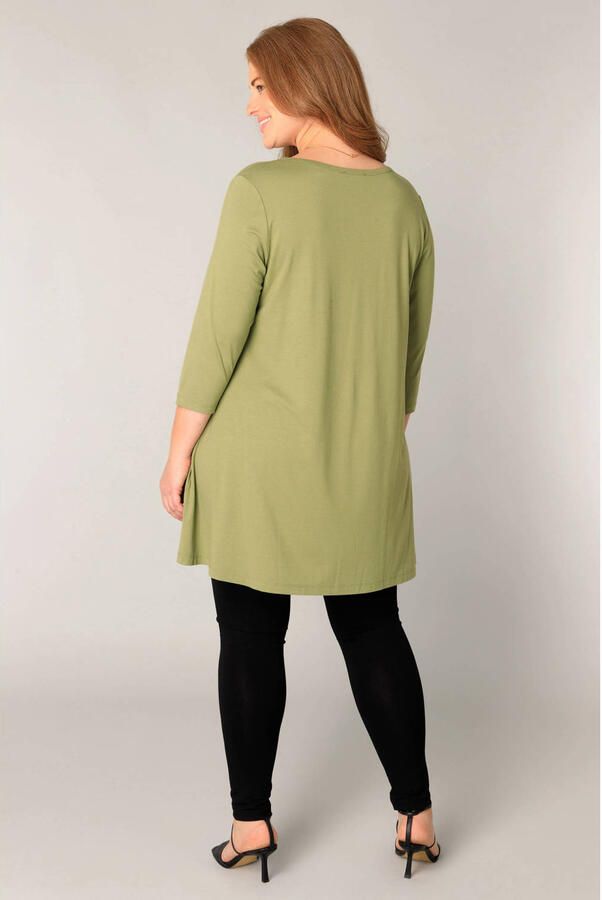 Base Level Curvy jersey tuniek groen - Foto 3