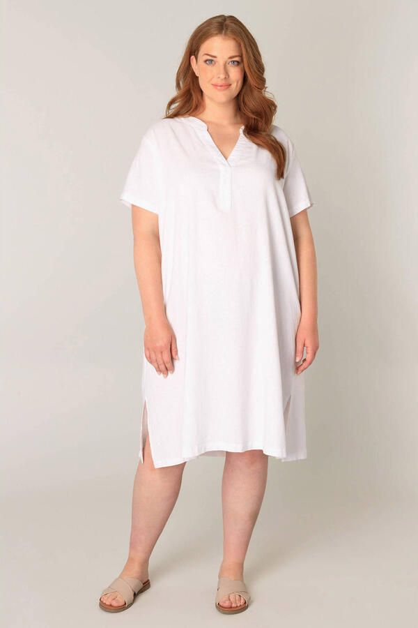 Base Level Curvy Tuniekjurk Yacinthe Zomerjurk met linnen