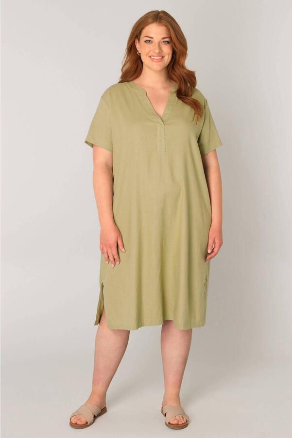 Base Level Curvy Tuniekjurk Yacinthe Zomerjurk met linnen