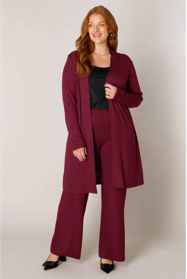 Base Level Curvy lang vest fijn gebreid