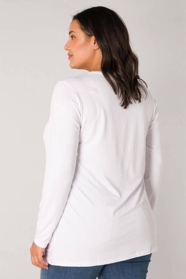 Base Level Curvy Shirt met lange mouwen met v-hals - Foto 2