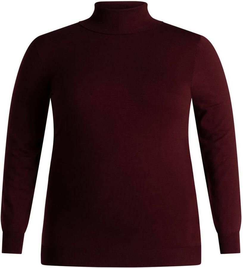 Base Level Curvy Plus Size top donkerrood