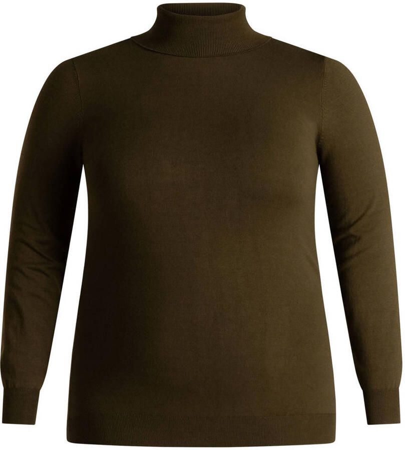 Base Level Curvy Plus Size top olijfgroen