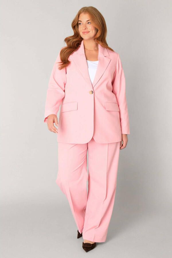 Base Level Curvy regular blazer lichtroze - Foto 3