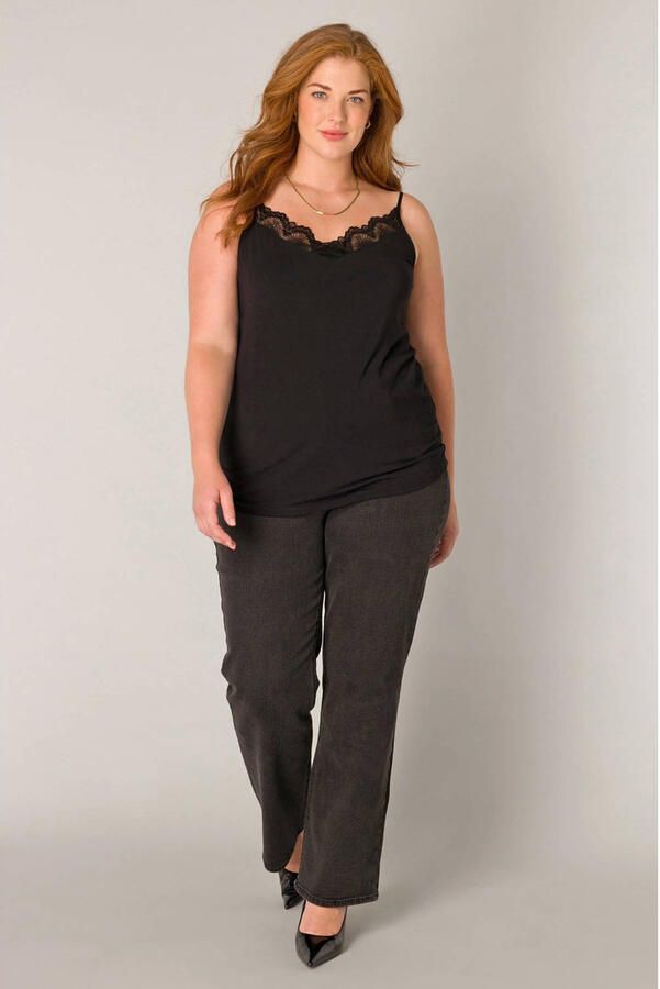 Base Level Curvy Kanten top met spaghettibandjes