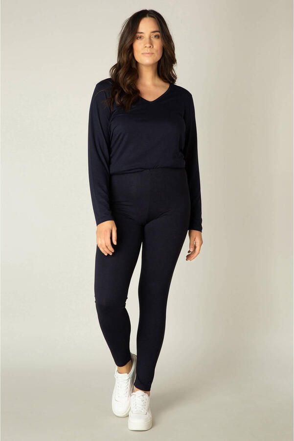 Base Level Curvy skinny legging Andrea donkerblauw - Foto 2