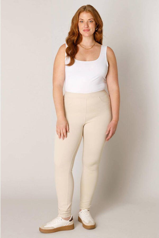 Base Level Curvy skinny tregging Arnika beige - Foto 3