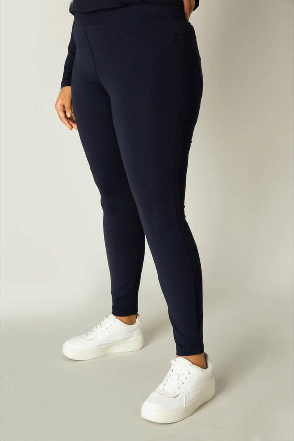 Base Level Curvy skinny tregging Arnika donkerblauw