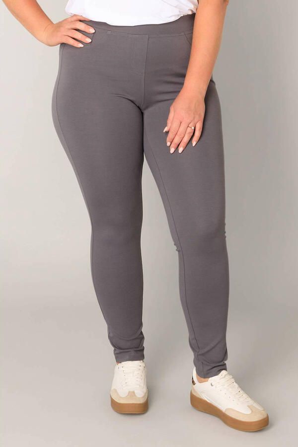 Base Level Curvy slim high waist broek