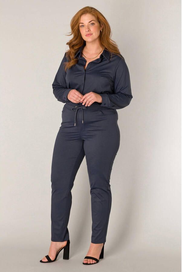 Base Level Curvy Stoffen broek Liana Zomerbroek met stretch en trekkoord in jeggings-stijl - Foto 2
