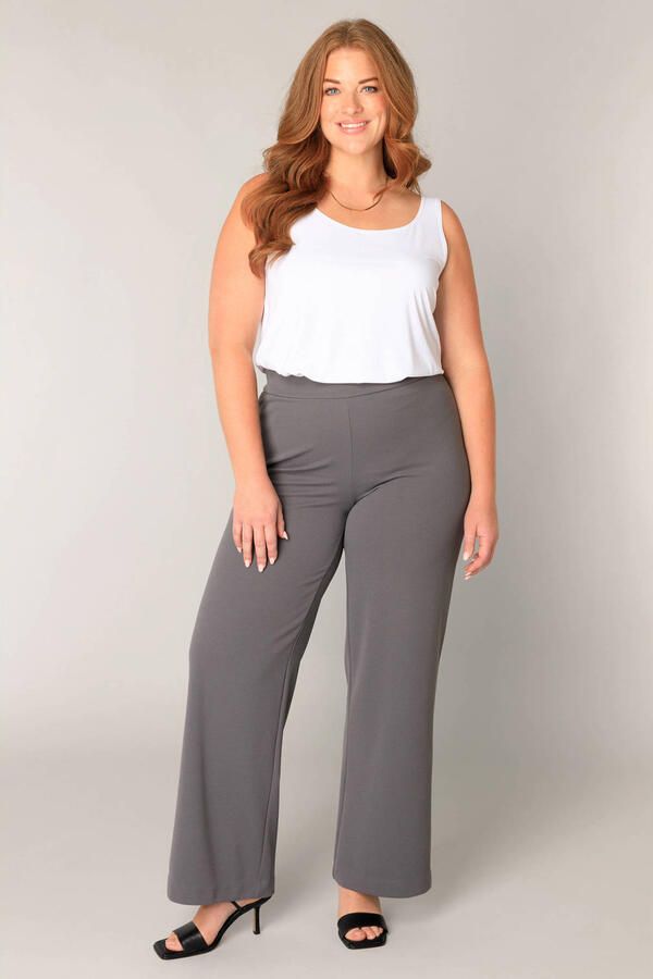 Base Level Curvy straight high waist broek