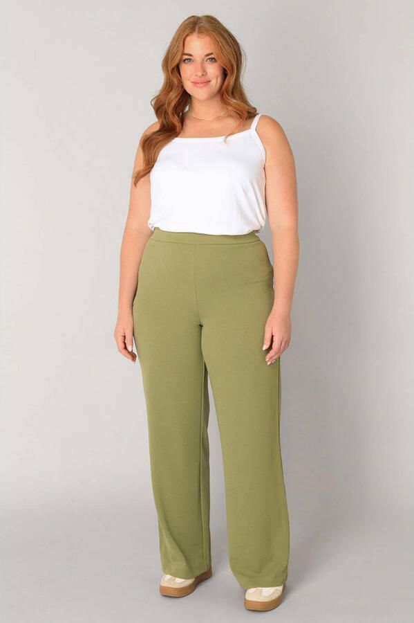 Base Level Curvy straight high waist broek
