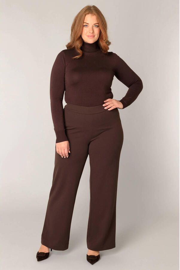Base Level Curvy straight high waist broek