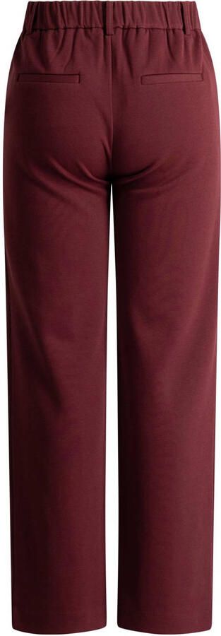 Base Level Curvy straight leg pantalon Plus Size donkerrood