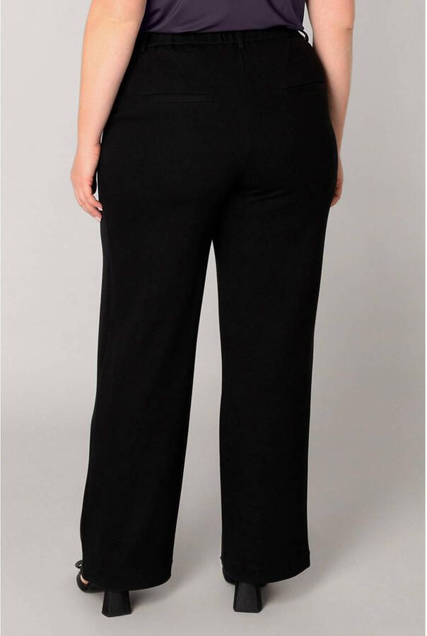 Base Level Curvy straight regular waist pantalon zwart - Foto 2