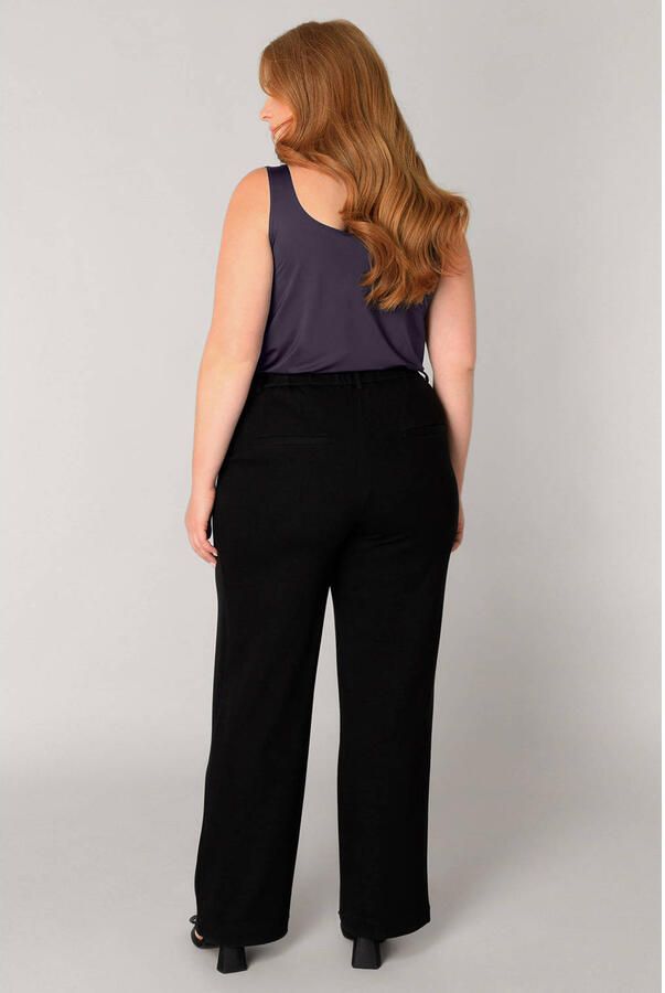 Base Level Curvy straight regular waist pantalon zwart - Foto 3