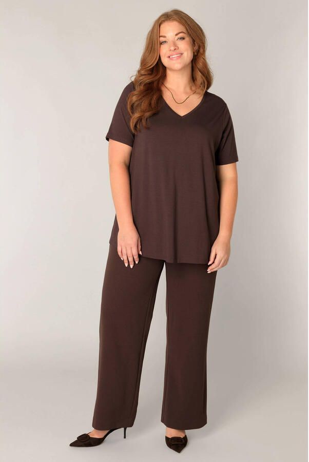 Base Level Curvy T-shirt Alba met v-hals - Foto 2