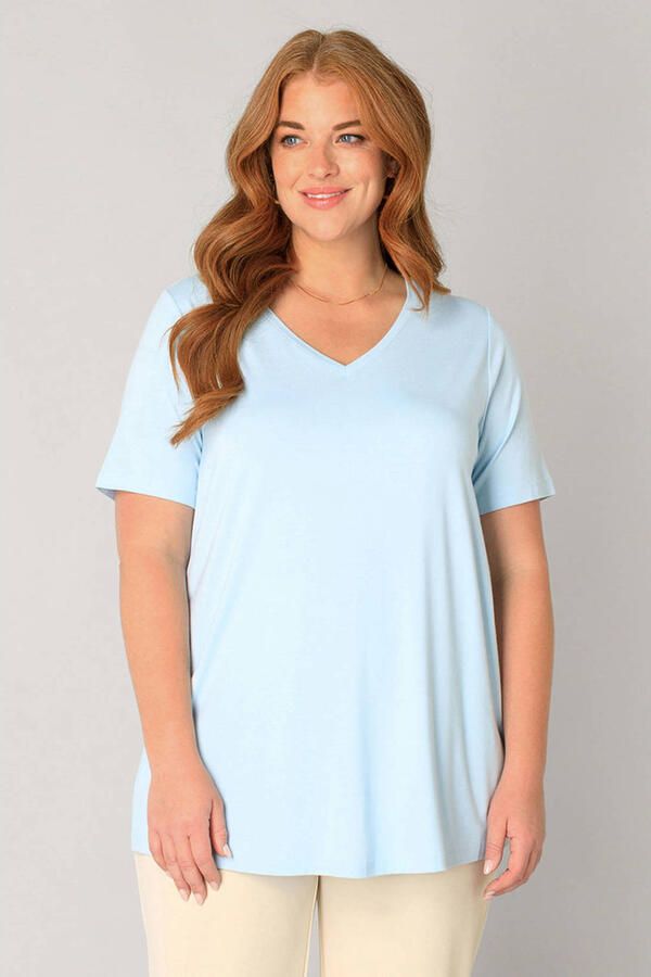 Base Level Curvy T-shirt lichtblauw