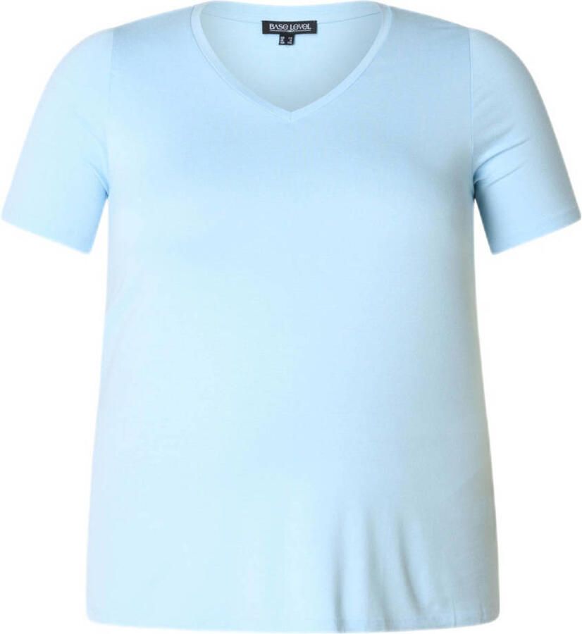 Base Level Curvy T-shirt lichtblauw - Foto 2