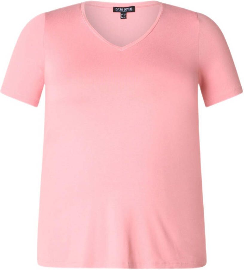 Base Level Curvy T-shirt lichtroze - Foto 2