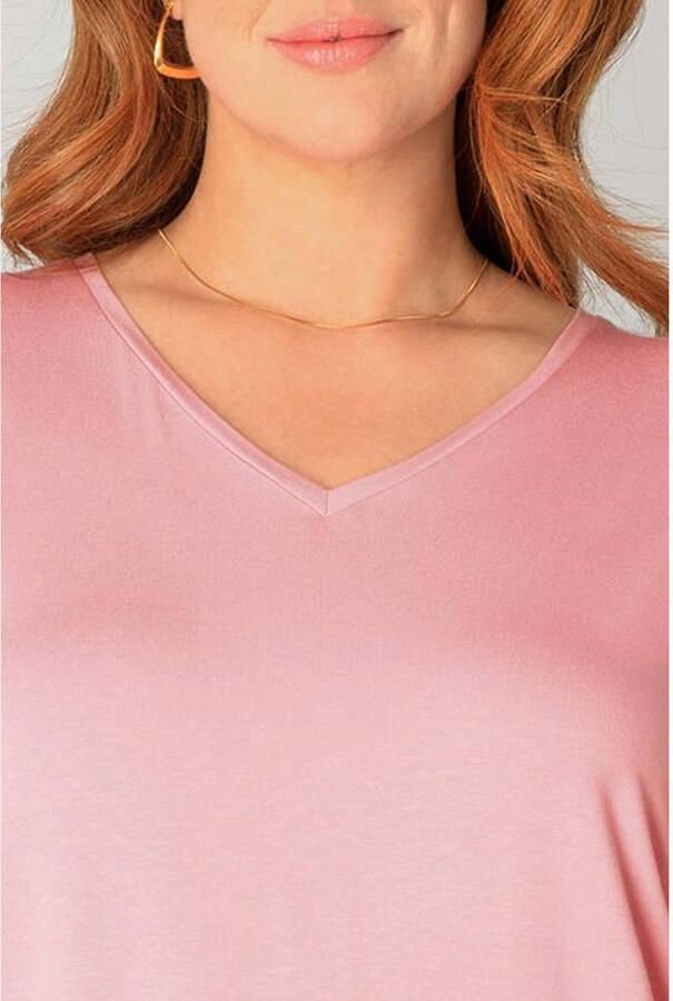 Base Level Curvy T-shirt lichtroze - Foto 3