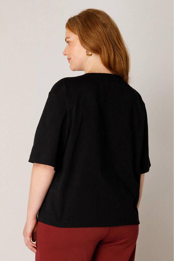 Base Level Curvy T-shirt Plus Size zwart - Foto 3