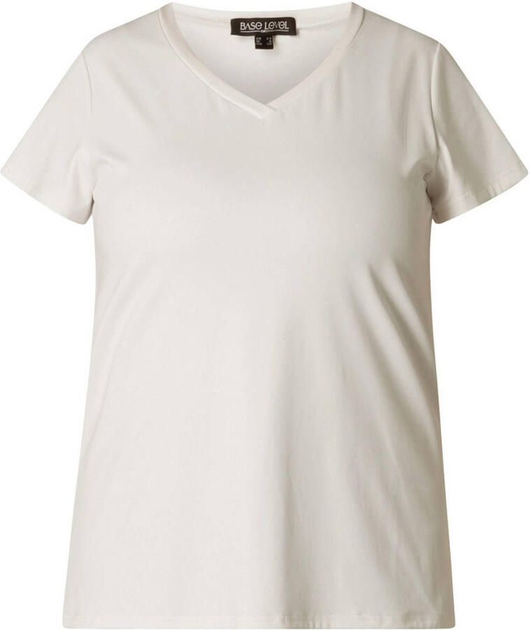 Base Level Curvy T-shirt travelstof ecru - Foto 2