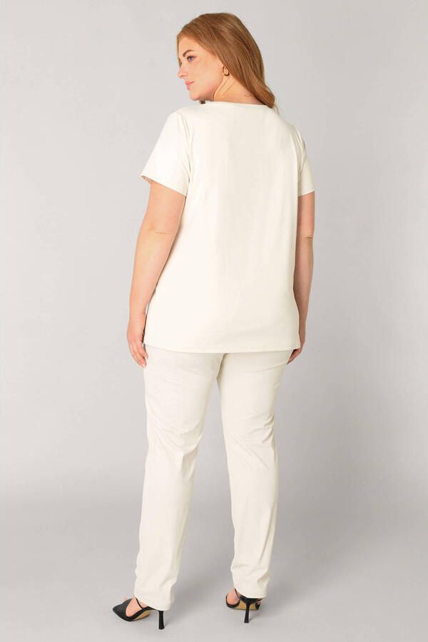 Base Level Curvy T-shirt travelstof ecru - Foto 3