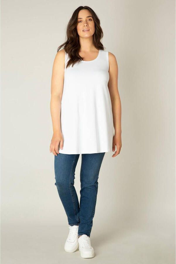 Base Level Curvy Lang shirt Abbigale mouwloos aan de zijkanten gesplitst - Foto 2