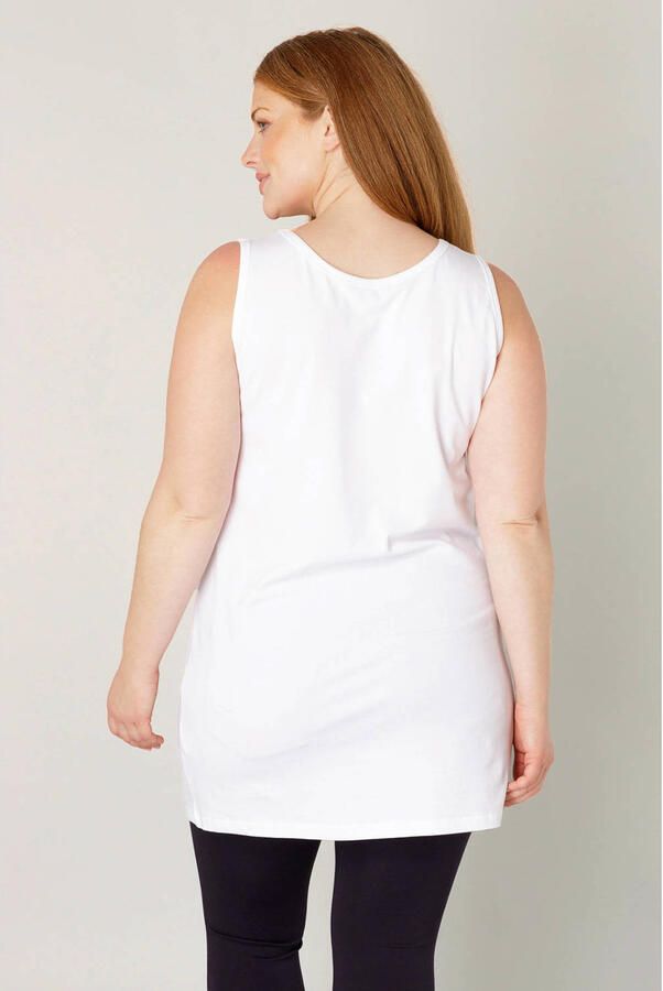 Base Level Curvy Top Over de heupen vallend model met splitjes bij de zoom - Foto 3