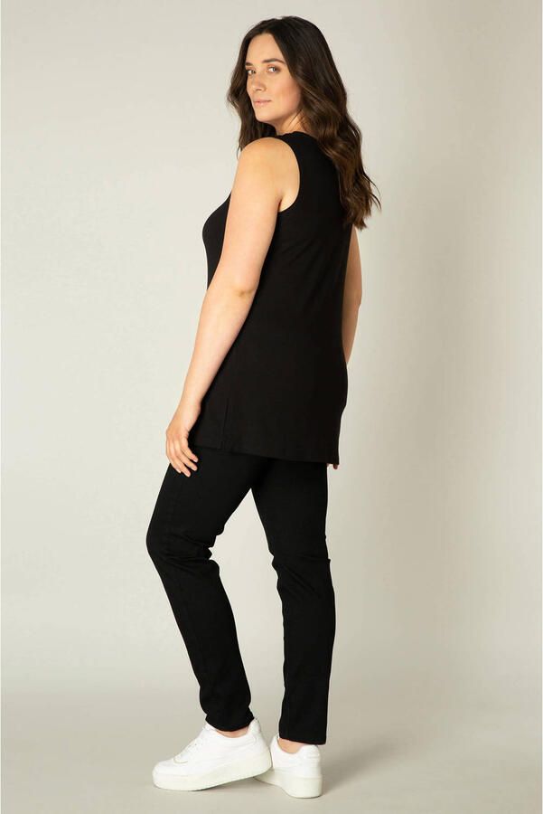 Base Level Curvy Top Over de heupen vallend model met splitjes bij de zoom - Foto 3