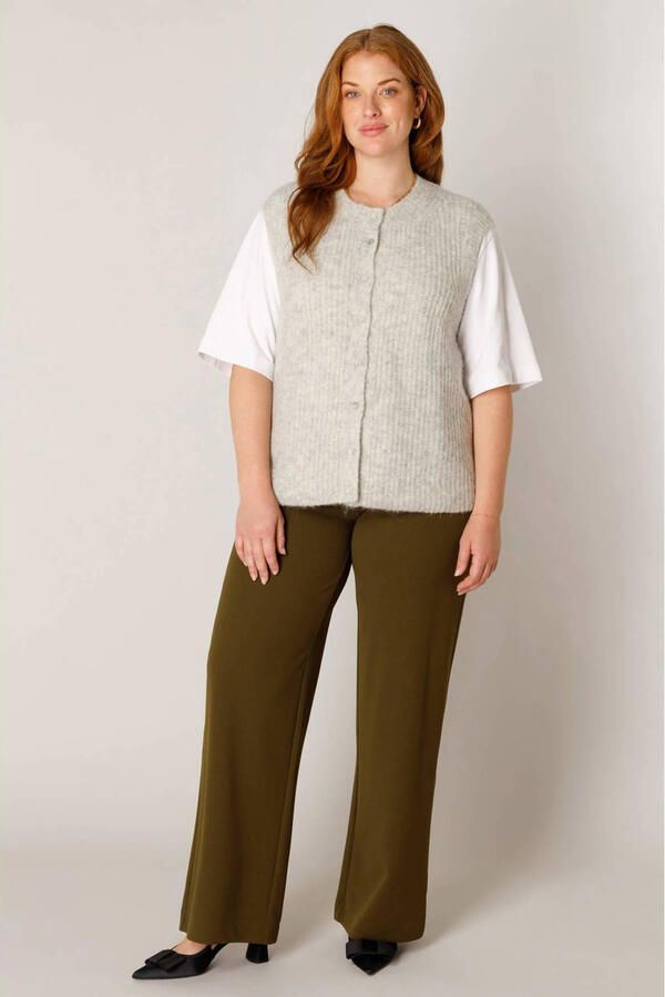 Base Level Curvy top Plus Size lichtgrijs