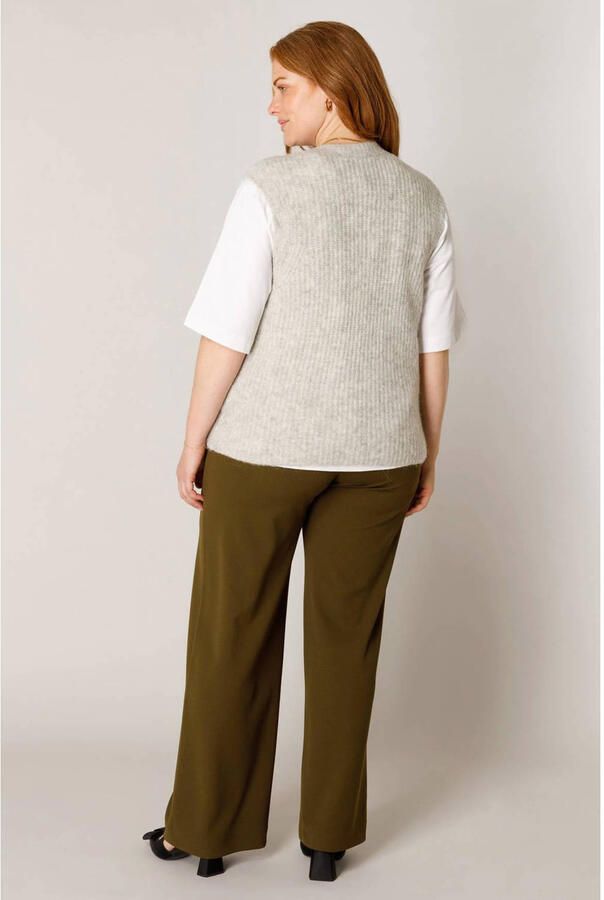 Base Level Curvy top Plus Size lichtgrijs - Foto 2