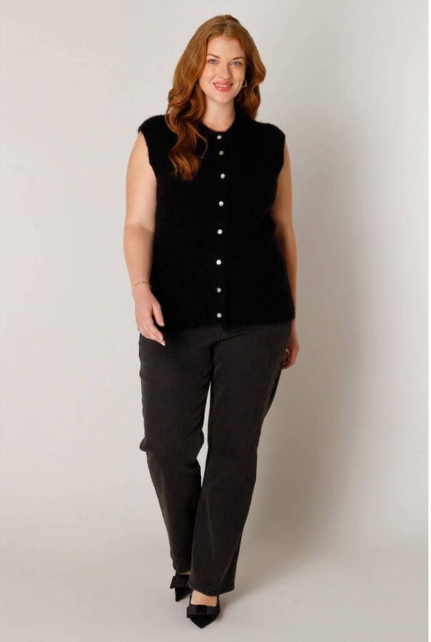 Base Level Curvy top Plus Size zwart