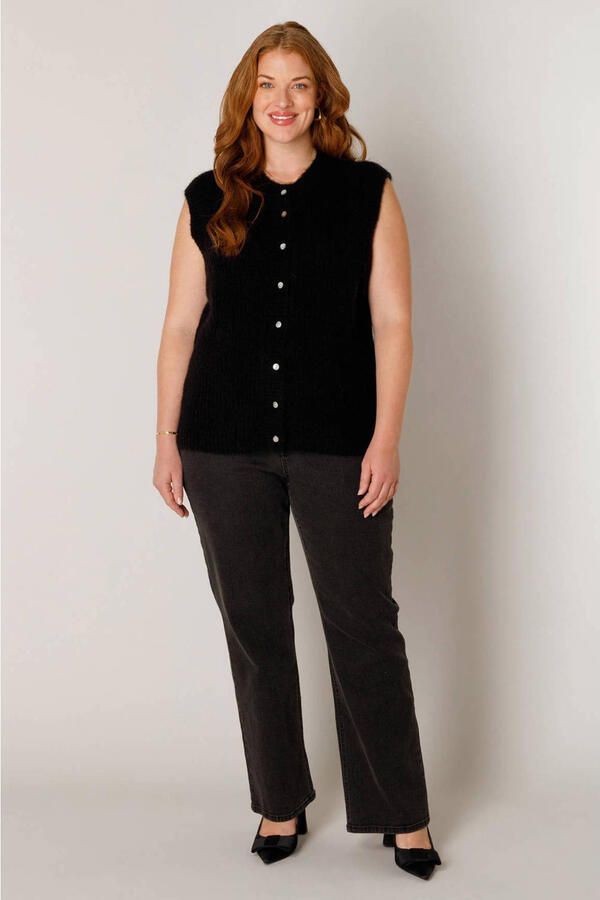 Base Level Curvy top Plus Size zwart - Foto 2