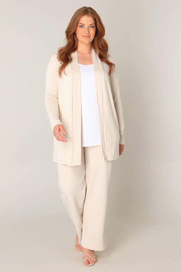 Base Level Curvy Vest Ayla Zacht vormvast tricot in viscose-mixkwaliteit
