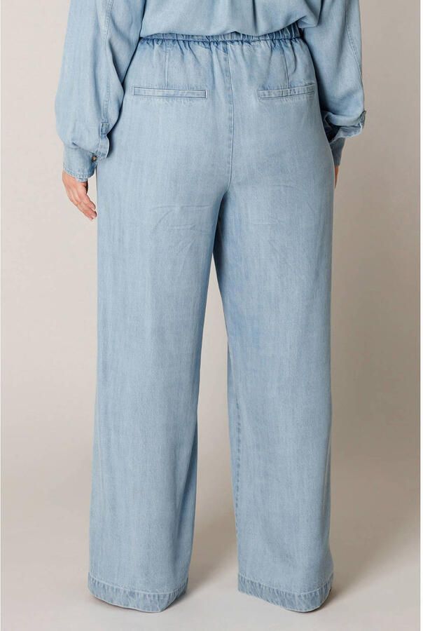 Base Level Curvy wide leg broek Plus Size lichtblauw