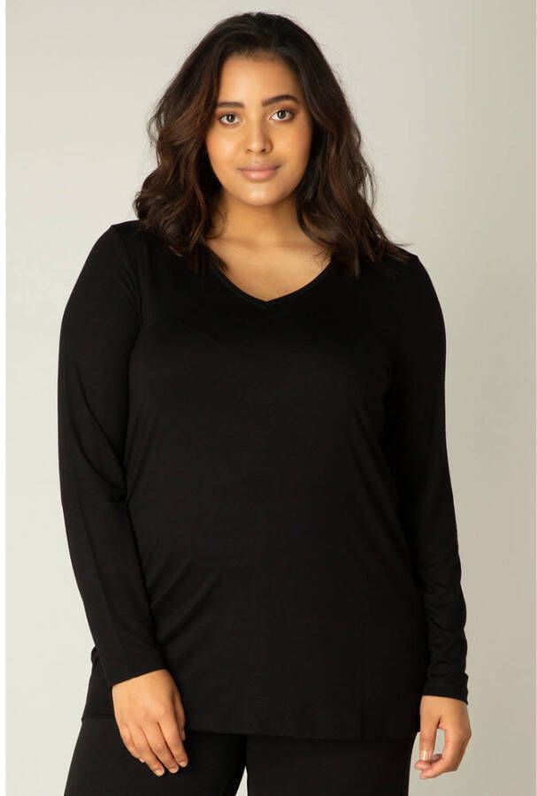 Base Level Curvy Shirt met lange mouwen Alize Zachte licht glanzende kwaliteit