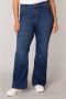 Base Level Curvy high waist flared jeans Yvana mid blue - Thumbnail 1