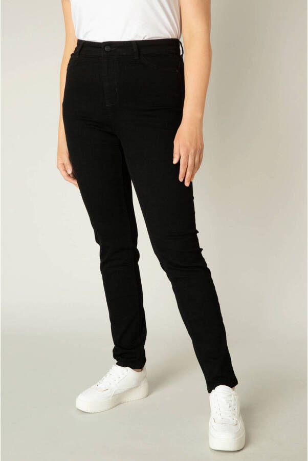Base Level Curvy high waist skinny jeans Faya zwart