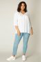 Base Level Curvy Klassieke blouse met v-hals - Thumbnail 1