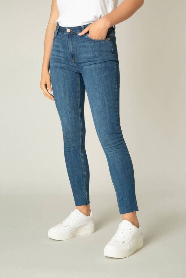 Base Level high waist skinny jeans Ann blauw