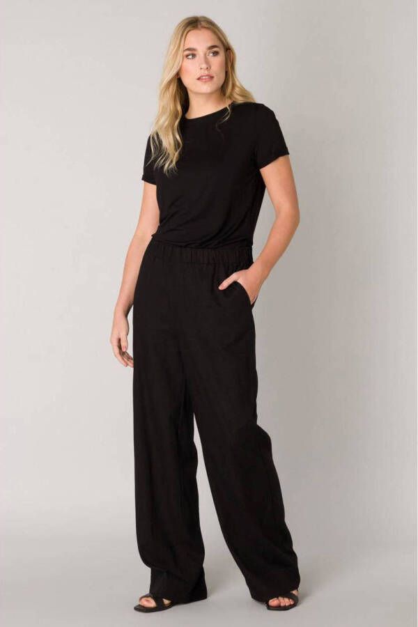 Base Level Linnen broek YUL Zomerbroek met elastische band