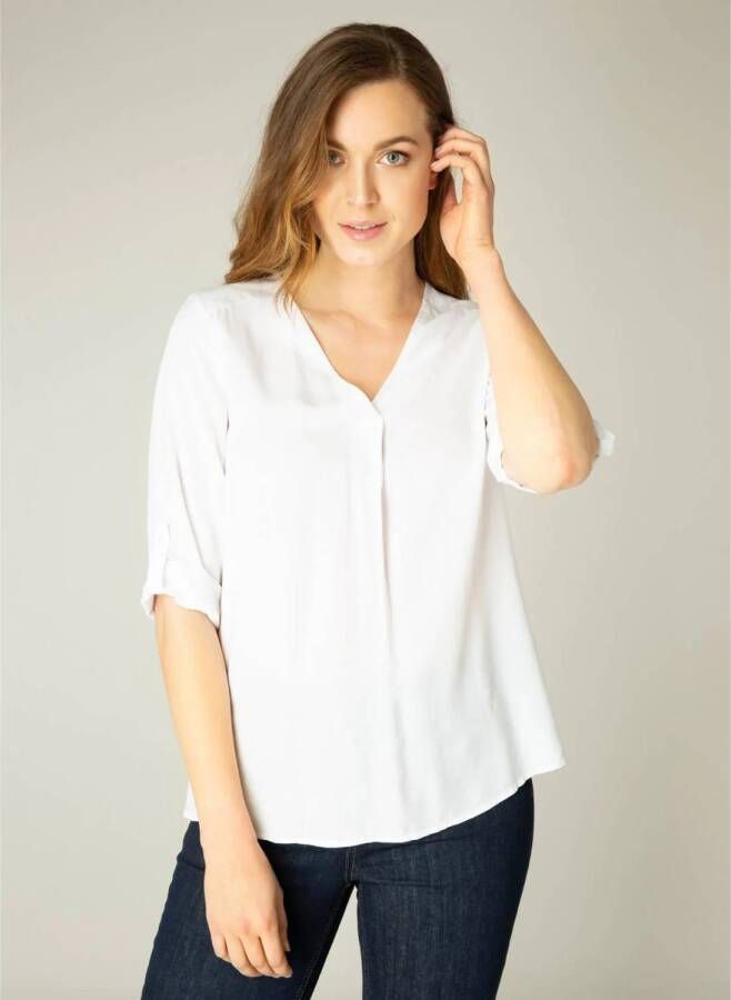 Base Level Shirtblouse met v-hals