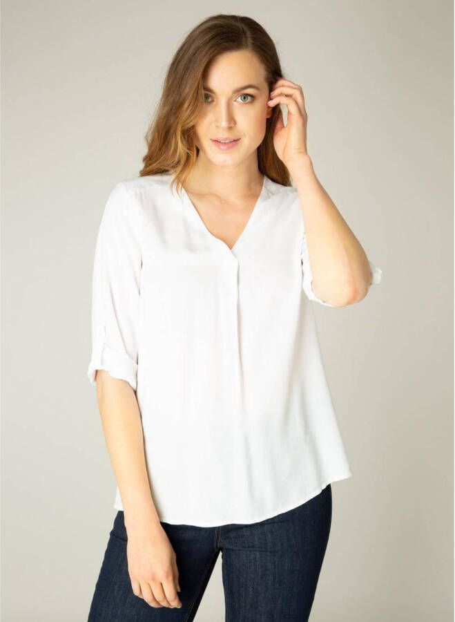 Base Level Shirtblouse met v-hals