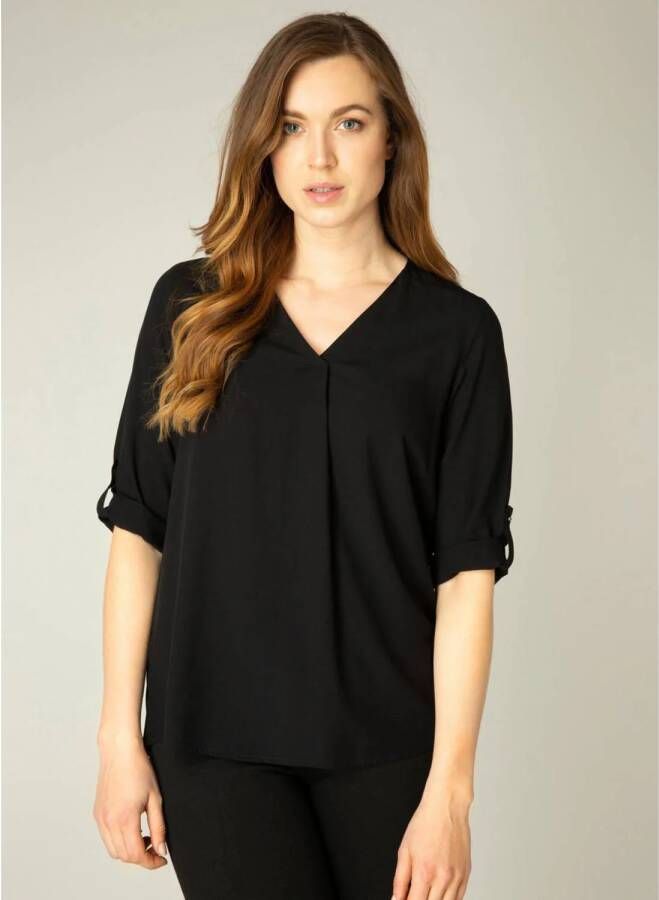 Base Level Shirtblouse met v-hals