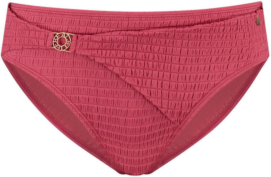 Beachlife bikinibroekje met textuur koraalrood - Foto 3